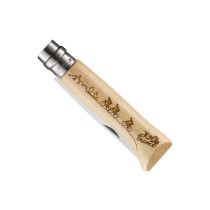 Cutit de buzunar N°08, inox, 8,5cm, "Engraved" - Opinel