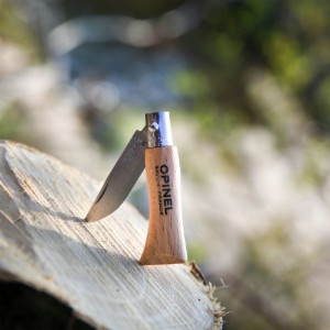 Cutit breloc N°02, inox, 3,5cm, "Tradition Inox", Stainless Steel - Opinel