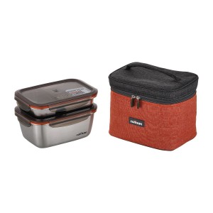 Set 2 caserole inox si geanta izolatoare, "To Go" - Cuitisan