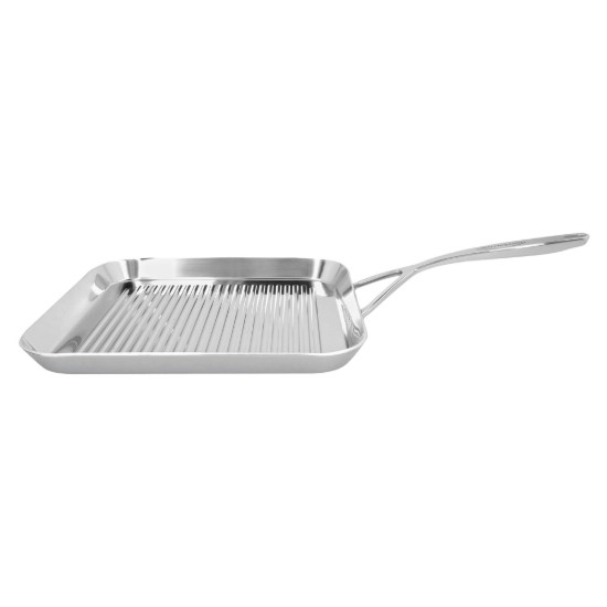 Tigaie grill patrata, 5-Ply, inox, 28x28cm, "Specialties 5" - Demeyere