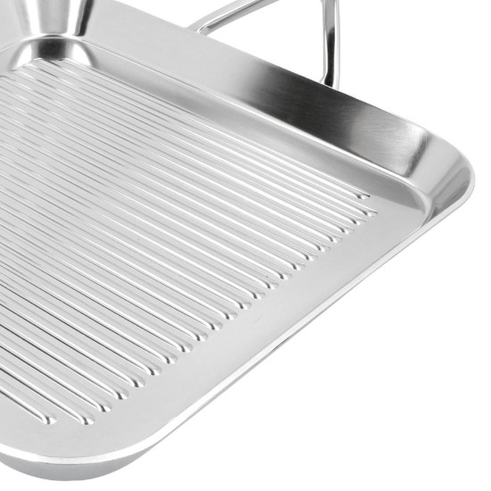 Tigaie grill patrata, 5-Ply, inox, 28x28cm, "Specialties 5" - Demeyere