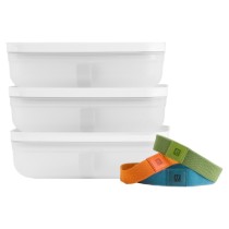 Set 3 caserole vidare pentru pranz, plastic, "FRESH & SAVE" - Zwilling