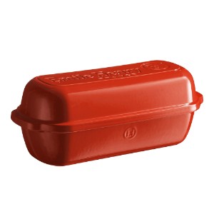 Vas pentru paine Batard, ceramica, 39x16,5cm/4,5L, Poppy Red Editie Limitata - Emile Henry