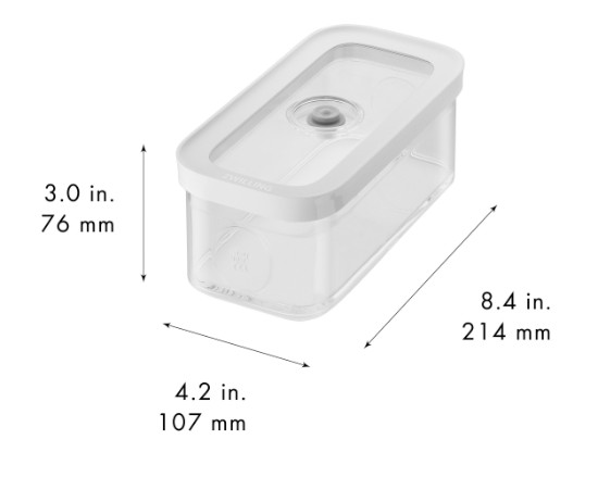 Caserola dreptunghiulara, plastic, 21,4 x 10,7 x 7,6 cm, 0,7L, "Cube" - Zwilling