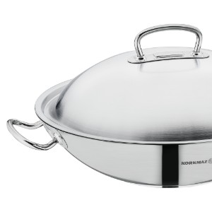 Tigaie wok, inox, 36cm/6,8L, "Proline" - Korkmaz