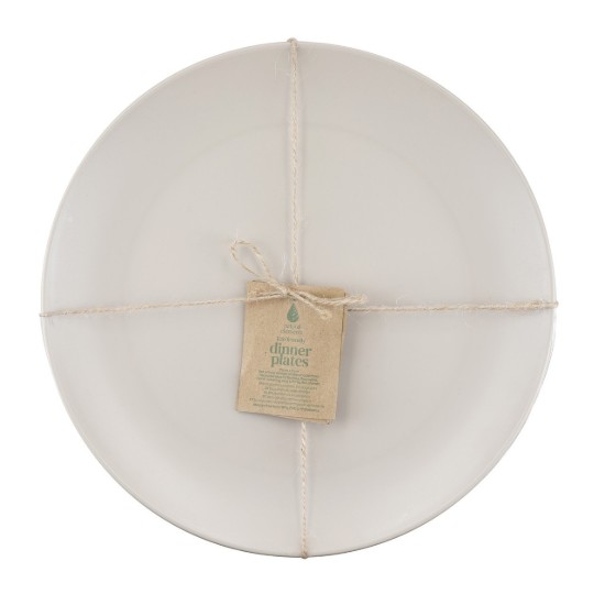 Set 4 farfurii, plastic reciclat, 25,5 cm - Natural elements
