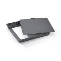 Tava tarte, cu baza detasabila, otel, 23x23 cm - de Buyer