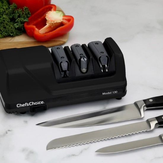 Ascutitor de cutite electric EdgeSelect Diamond Hone Model 130, Negru - Chef's Choice