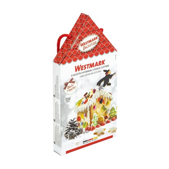 Set 6 forme cutter, inox, "Gingerbread house" - Westmark