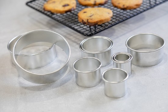 Set 11 cuttere rotunde, margine dreapta, metal - Kitchen Craft