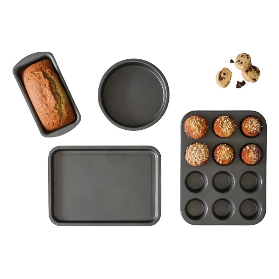 Set pentru copt 4 piese, otel carbon - Kitchen Craft