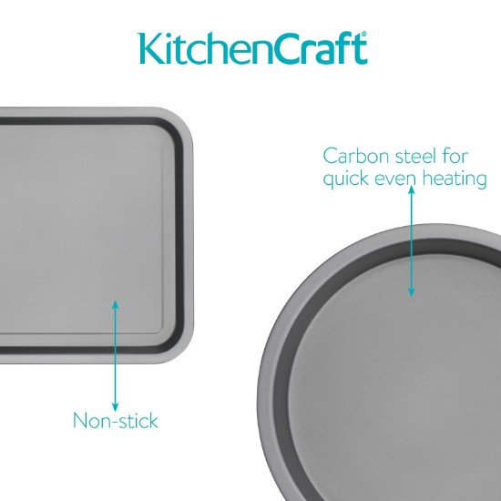 Set pentru copt 4 piese, otel carbon - Kitchen Craft