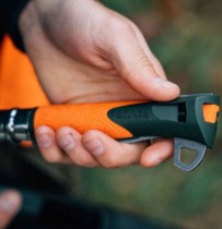 Cutit de buzunar N°12, cu extractor capuse, "Explore", Orange - Opinel