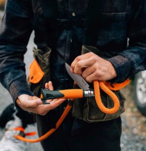 Cutit de buzunar N°12, cu extractor capuse, "Explore", Orange - Opinel