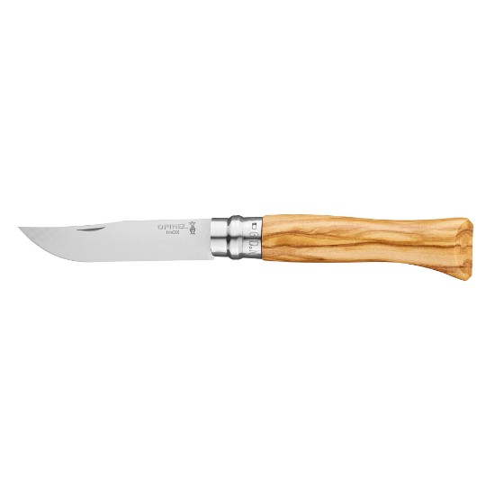 Cutit de buzunar N°09, inox, 9cm, "Tradition Luxe", Olive - Opinel