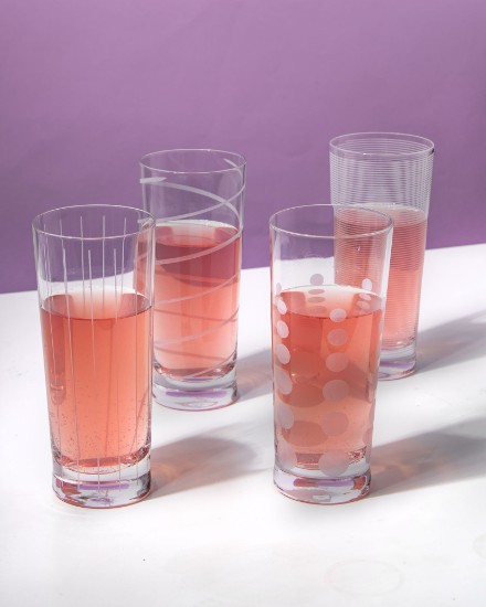 Set 4 pahare sticla cristalina, 550ml, "Cheers" - Mikasa
