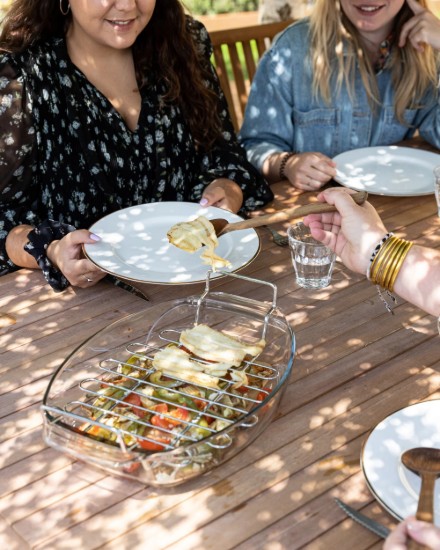 Vas oval cu suport, din sticla termorezistenta, 4L - PYREX