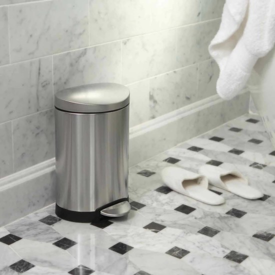 Cos de gunoi cu pedala, 6 L, inox, Brushed - simplehuman