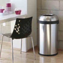 Cos de gunoi rotund, fara capac, 80 L, inox, Brushed - simplehuman