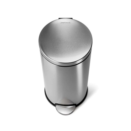 Cos de gunoi rotund, cu pedala, 30 L, inox, Brushed - simplehuman