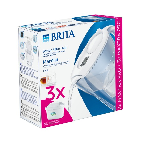 Starter pack BRITA Marella 2,4 L + 3 filtre Maxtra PRO (white)
