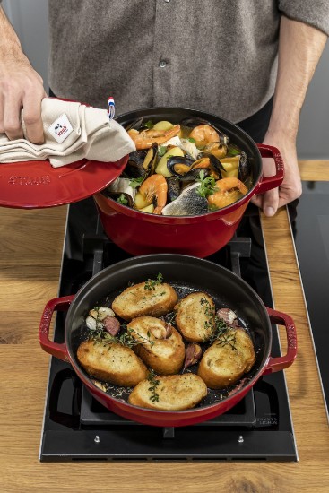 Set 2 vase de gatit Cocotte, 24cm, fonta, Cherry - Staub