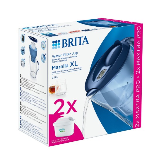 Starter pack BRITA Marella XL 3,5 L (blue) + 2 filtre Maxtra PRO