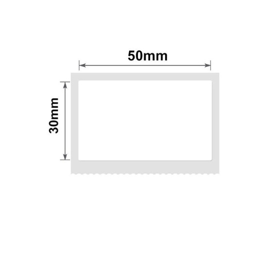 Rola etichete autoadezive 50x30mm, 230 buc/rola, Alb - NIIMBOT