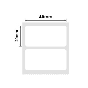 Rola etichete autoadezive 40x20mm, 320 buc/rola, Alb - NIIMBOT
