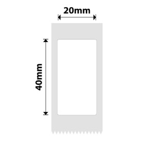 Rola etichete autoadezive 20x40mm, 160 buc/rola, Alb - NIIMBOT