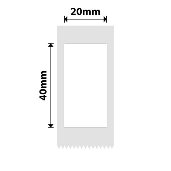 Rola etichete autoadezive 20x40mm, 160 buc/rola, Alb - NIIMBOT
