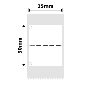 Rola etichete autoadezive 25x30mm, 210 buc/rola, Alb - NIIMBOT