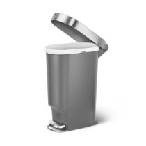 Cos de gunoi Slim, cu pedala, 40 L, plastic, Grey - simplehuman