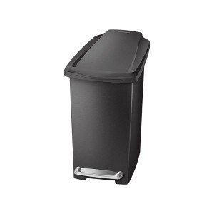 Cos de gunoi Slim, cu pedala, 10 L, Negru - simplehuman