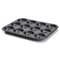 Tava 12 mini-savarine, otel, 34,3 x 26,2 cm - de Buyer