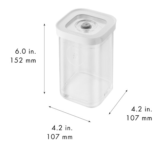 Caserola patrata, plastic, 10,7 x 10,7 x 15,2 cm, 0,82L, "Cube" - Zwilling