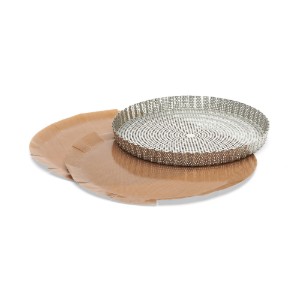 Forma tarta perforata cu hartie copt inclusa, inox, 28 cm - de Buyer