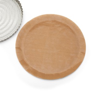 Forma tarta perforata cu hartie copt inclusa, inox, 28 cm - de Buyer