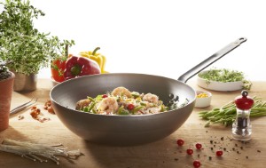 Wok rotund, otel, 28 cm, "Mineral B" - de Buyer