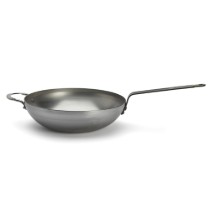 Wok rotund cu manere, otel, 32 cm, "Mineral B" - de Buyer