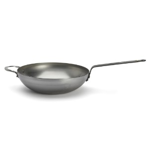 Wok rotund cu manere, otel, 32 cm, "Mineral B" - de Buyer