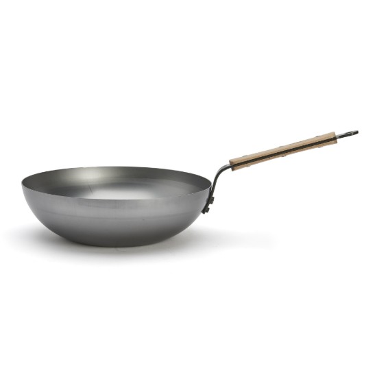 Tigaie wok rotunda, otel, 28 cm, "Mineral B Bois" - de Buyer