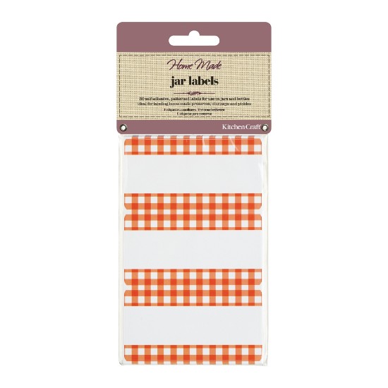 Set 30 etichete borcane, model patratele - Kitchen Craft