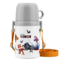 Termos pentru copii, inox, 380ml, "Dinos", White-Grey - Zwilling