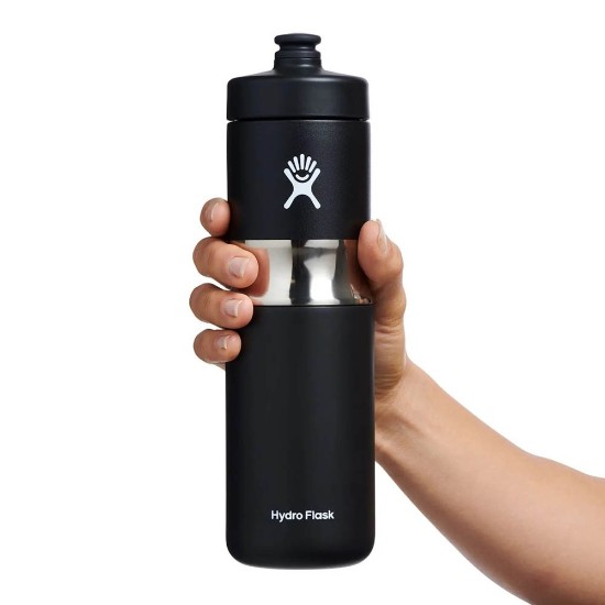 Sticla termos sport, inox, 590ml, "Wide Mouth", Black - Hydro Flask