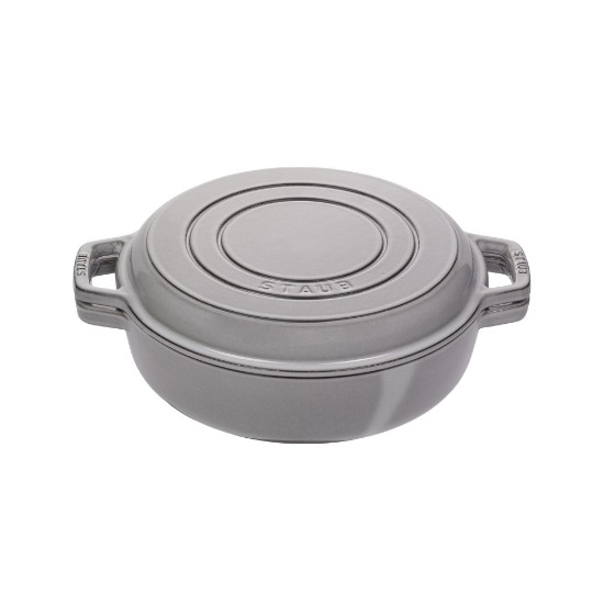 Cratita Braiser cu capac grill, fonta, 26cm/3,3L, Graphite Grey - Staub