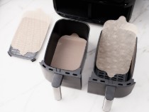 Set 4 protectii antiaderente pentru friteuza dubla AirFryer, fibra de sticla - NoStik
