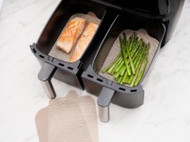 Set 4 protectii antiaderente pentru friteuza dubla AirFryer, fibra de sticla - NoStik