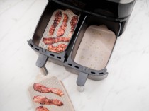 Set 4 protectii antiaderente pentru friteuza dubla AirFryer, fibra de sticla - NoStik