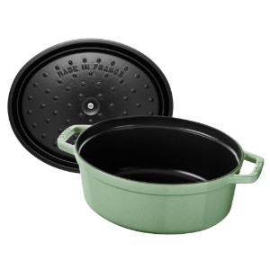 Oala Cocotte ovala, fonta, 29cm/4,2L, Sage - Staub